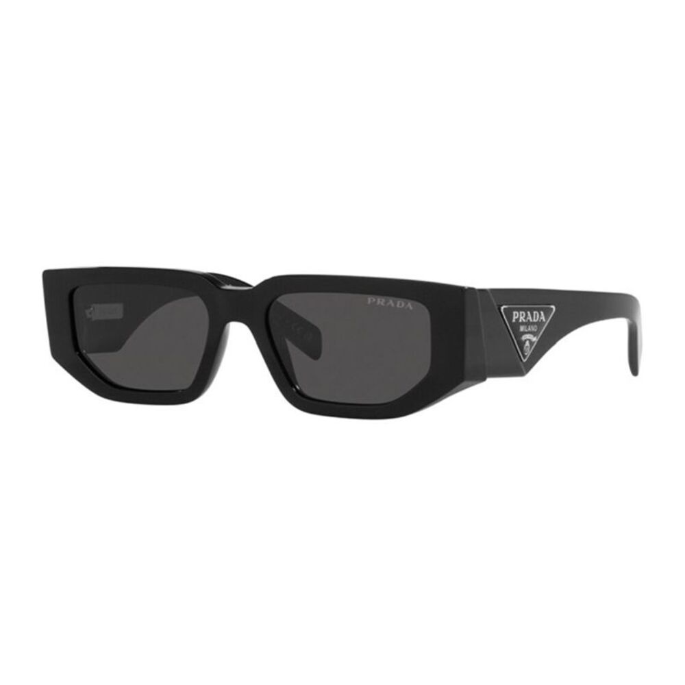 Prada Sunglasses Rectangle Full Rim, Black Frame and Dark Grey Lens PR09ZS1AB5S0